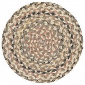 Granite Round Jute Braided Large Placemats Set of 6