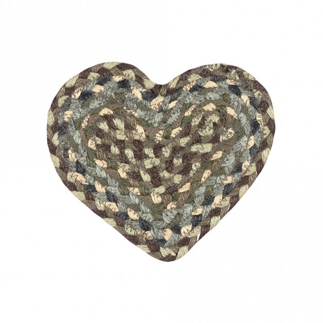 The Braided Rug Company Hedgerow Heart Braided Coaster