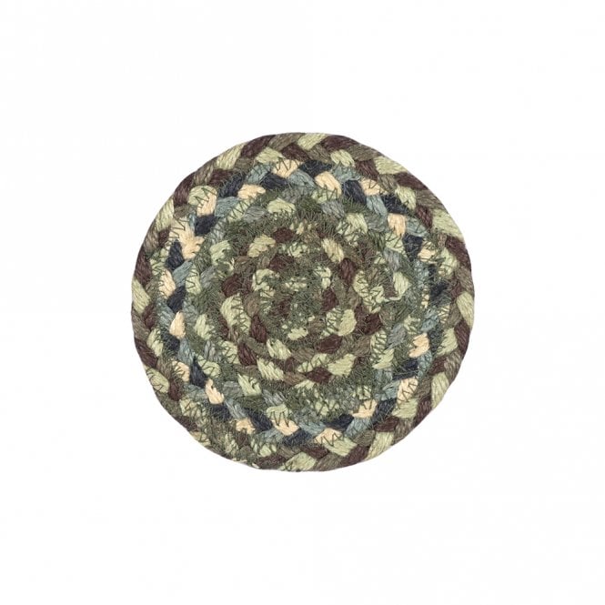 The Braided Rug Company Hedgerow Round Jute Braided Coasters Set of 6