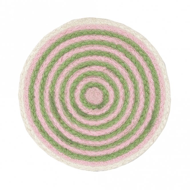 The Braided Rug Company Kiwi Tulip Jute Large Placemats Set of 6