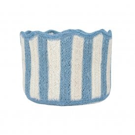 Light Blue Organic Jute Tulip Basket