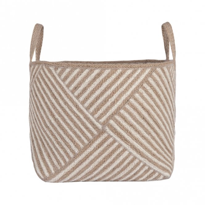 The Braided Rug Company Natural Zebra Basket