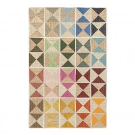 Rainbow Harlequin Jute Rug 92x152cm