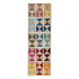 Rainbow Harlequin Jute Runner 61x183cm