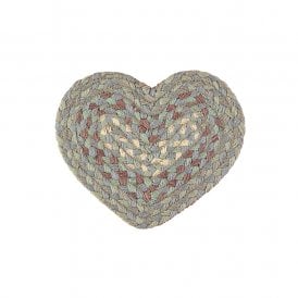 Seaspray Heart Jute Braided Coaster