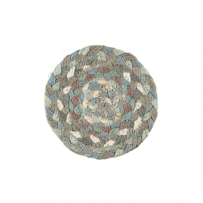 The Braided Rug Company Seaspray Round Jute Braided Coasters Set of 6