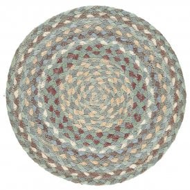 Seaspray Round Jute Braided Large Placemats Set of 6