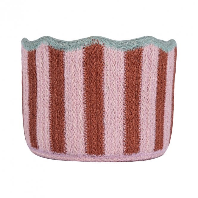 The Braided Rug Company Strawberry Organic Jute Tulip Basket