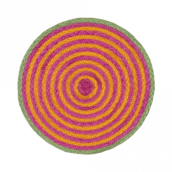 The Braided Rug Company Tutti Frutti Tulip Jute Large Placemats Set of 6