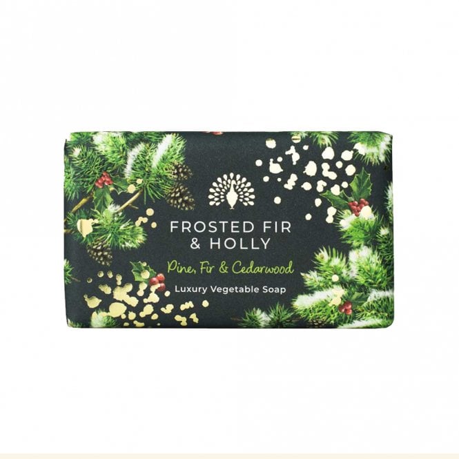 The English Soap Company Christmas Tidings Frosted Fir and Holly Soap