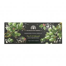 Christmas Tidings Frosted Fir and Holly Triple Soap Gift Box