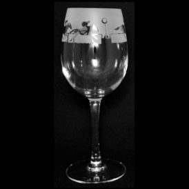 At The Races Wine Glass