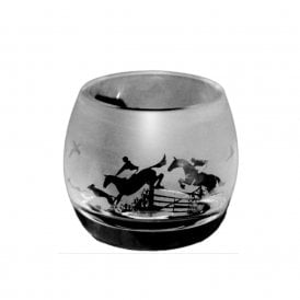 Hunting Small Crystal Glass Tealight Holder