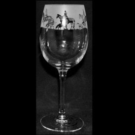 Hunting Wine Glass