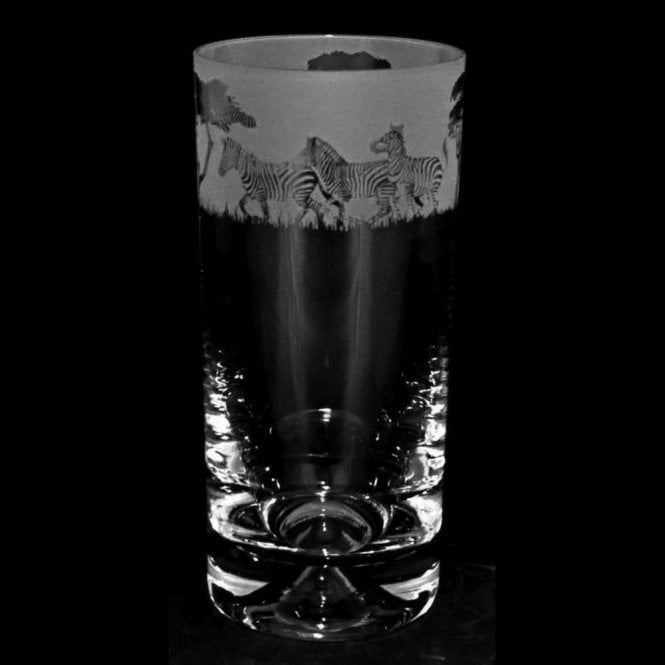 The Milford Collection Zebra Highball Tumbler