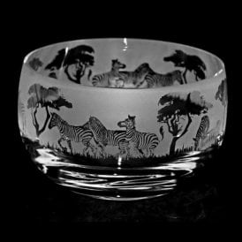 Zebra Small Crystal Glass Bowl