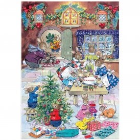 Peggy Burton Christmas Eve Rabbit Family Advent Card