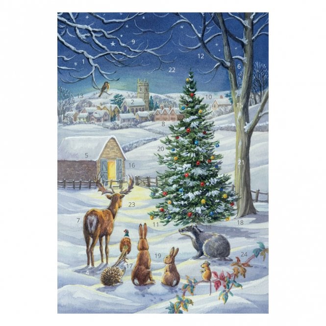 The Porch Fairies Snowy Landscape Advent Card Calendar