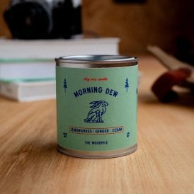 Morning Dew Tin Candle - Lemongrass, Ginger & Cedar