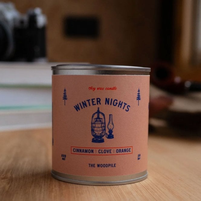 The Woodpile Winter Nights Tin Candle - Cinnamon, Clove & Orange