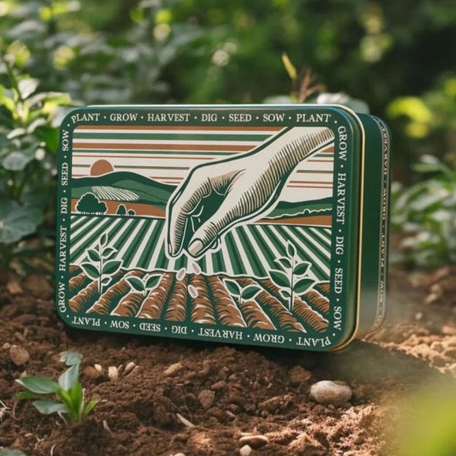 TINIT Gardening Seed Storage Tin