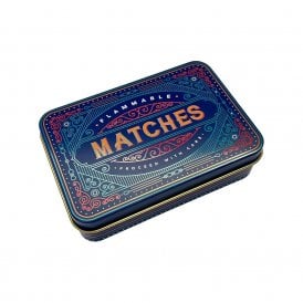 Traditional Match Tin - Blue