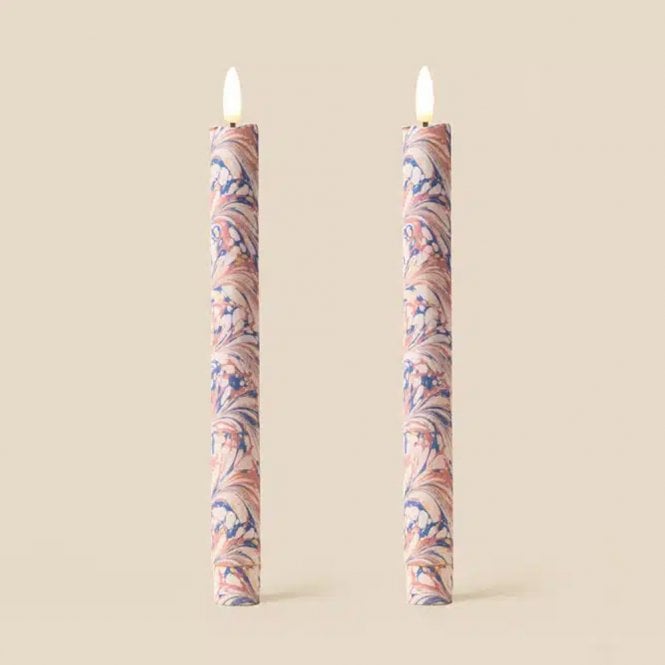TINKALINK Bookbinder Marble Flameless LED Wax Candles
