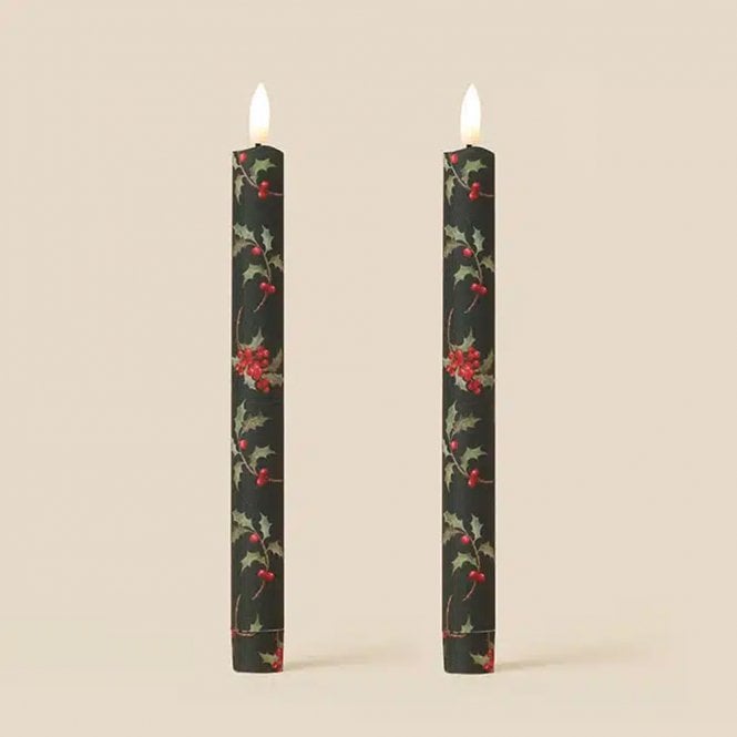 TINKALINK Holly Pop Evergreen Little Sprig Flameless LED Wax Candles