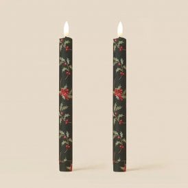 Holly Pop Evergreen Little Sprig Flameless LED Wax Candles