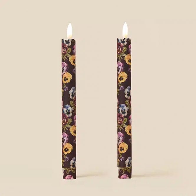 TINKALINK Pansy Damson Velvet Flameless LED Wax Candles