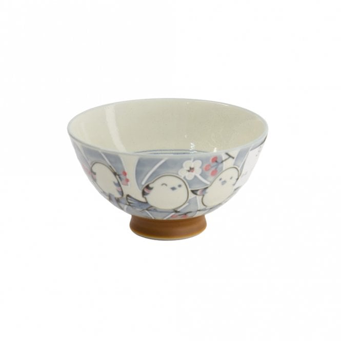 Tokyo Design Studio Kawaii Bird Grey Rice Bowl