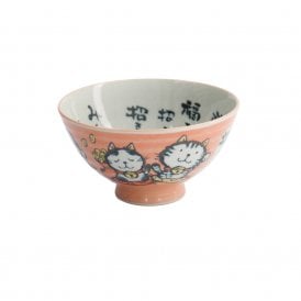 Kawaii Cat Neko Rice Bowl 300ml - Pink
