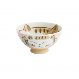 Kawaii Fuku Neko Rice Bowl 300ml - Pink