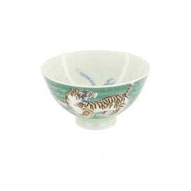Kawaii Tiger Rice Bowl 300ml - Green