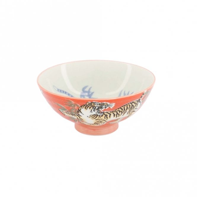 Tokyo Design Studio Kawaii Tiger Rice Bowl 300ml - Red