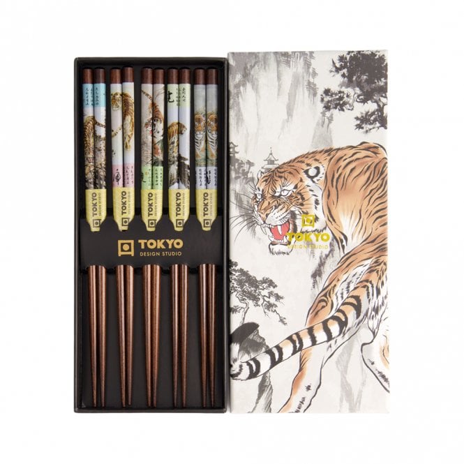 Tokyo Design Studio Tiger Chopsticks Gift Set