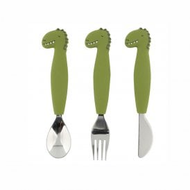 Mr Dino Silicone Cutlery Set