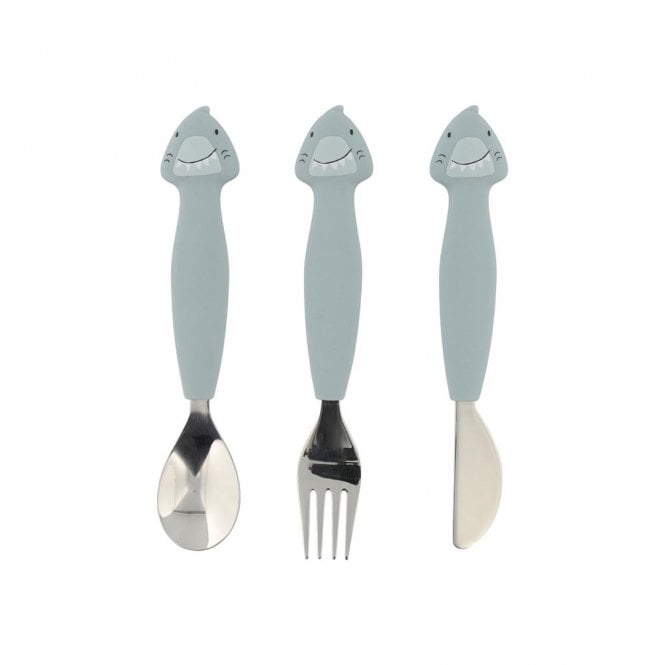 Trixie Mr Shark Silicone Cutlery Set