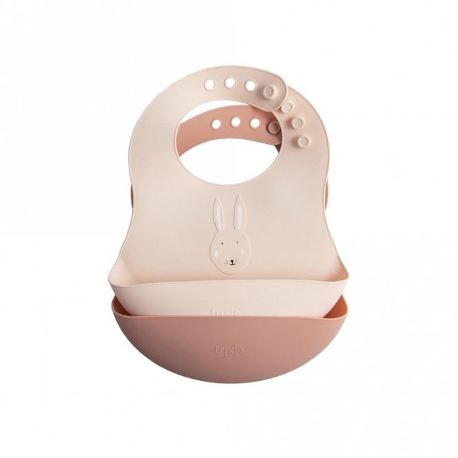 Trixie Mrs Rabbit Silicone Bib Pack of 2