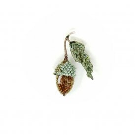Acorn Embroidered Brooch