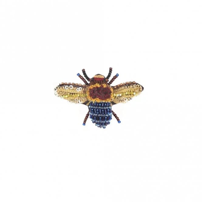 Trovelore Blue Bee Embroidered Brooch