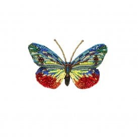 Cepora Butterfly Embroidered Brooch