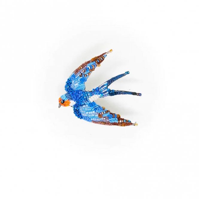 Trovelore Flying Swallow Embroidered Brooch