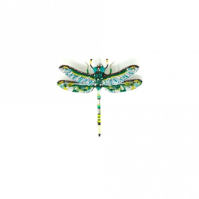 Trovelore Green Darner Dragonfly Beaded Brooch