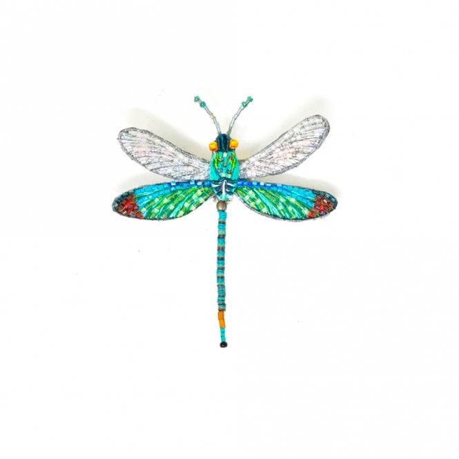 Trovelore Oriental Greenwing Dragonfly Embroidered Brooch
