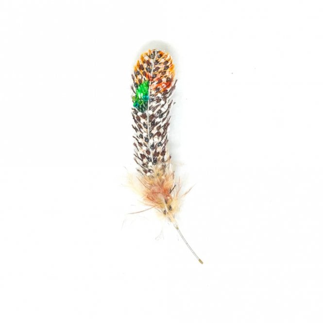 Trovelore Peacock Pheasant Feather Beaded Brooch