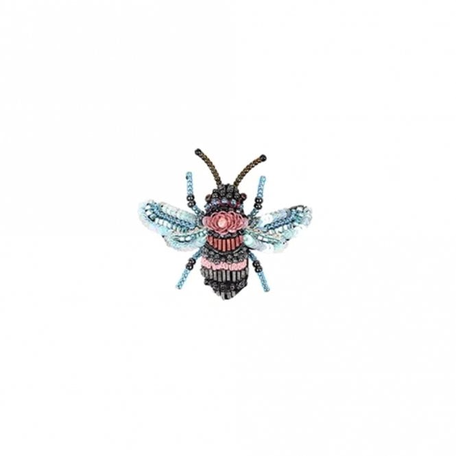 Trovelore Rose Bee Embroidered Brooch