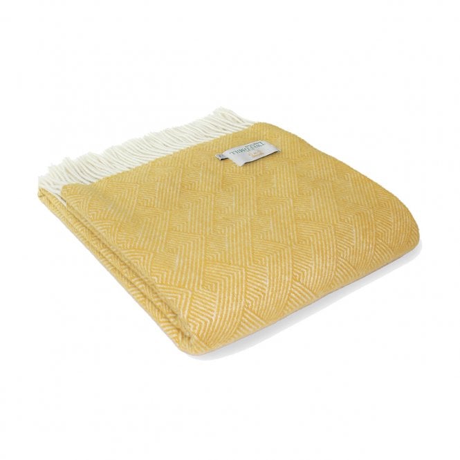 Tweedmill Textiles Delamere Tuscan Yellow Pure New Wool Throw
