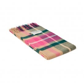 Tweedmill Schurwoll-Decke 'Bienenstock' In Dusky Rosa – 150x183 Cm Mit Fransen