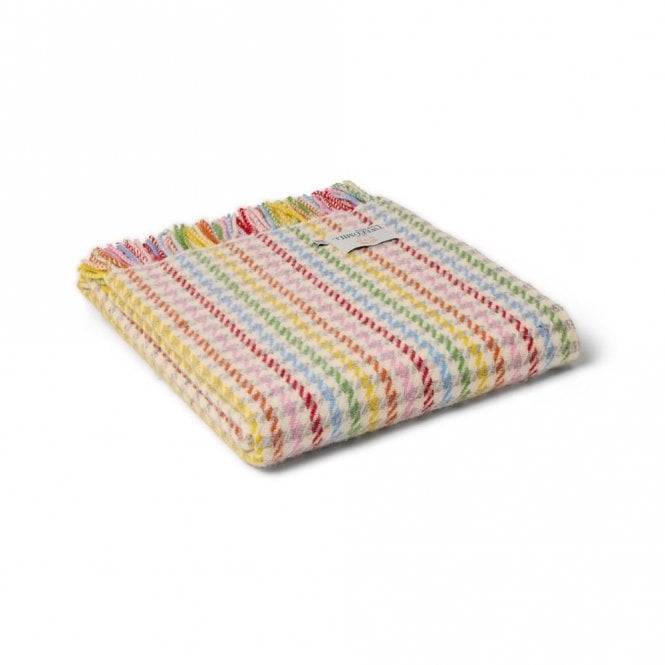 Tweedmill Textiles Lifestyle Houndstooth Iris Pure New Wool Throw